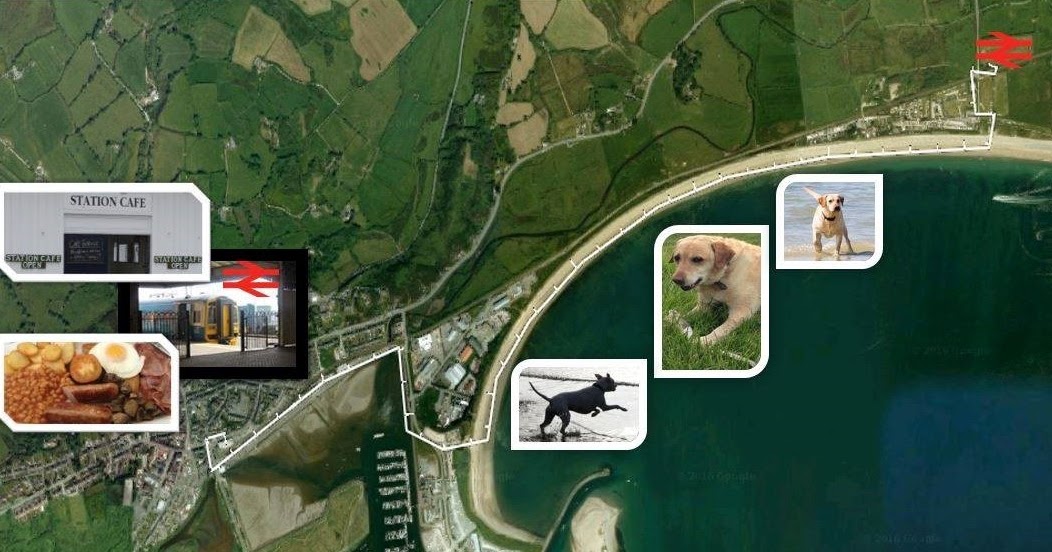 Stroll Abererch to Pwllheli oneway along beach return by train