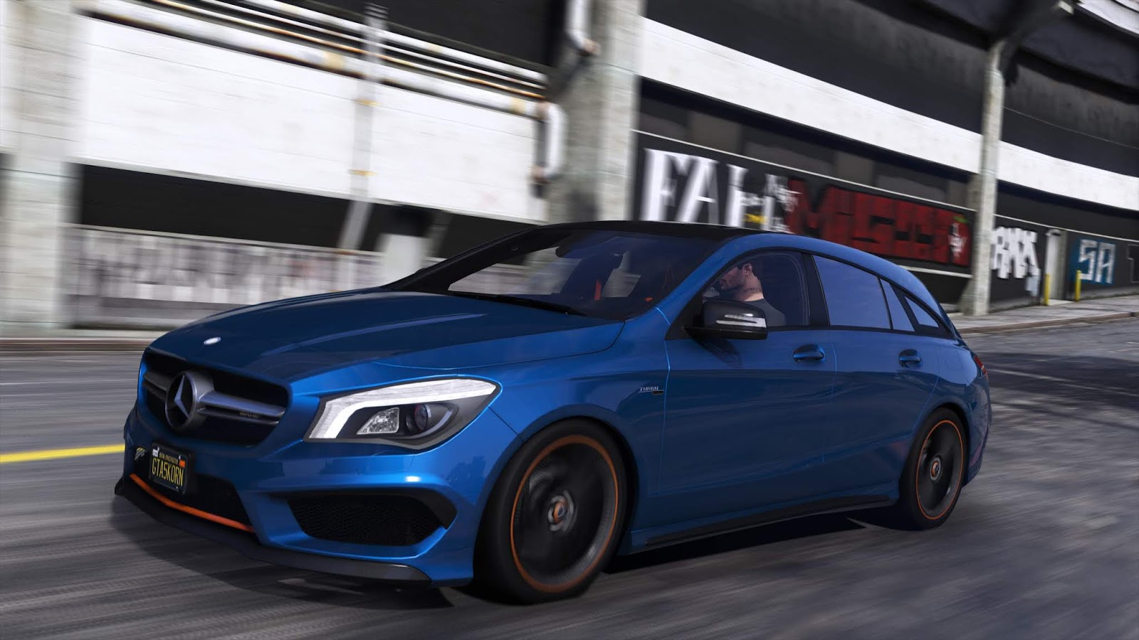Gamesmods17 16 Mercedes Amg Cla 45 Shooting Brake Chromed Blacked Out Gta5