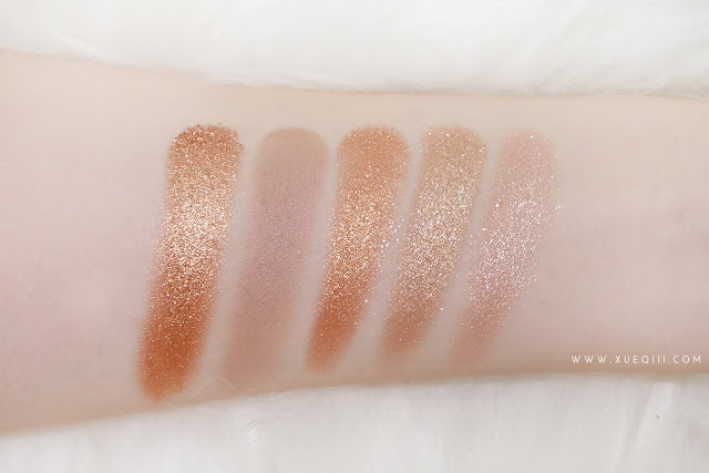 Innisfree Mineral Single Shadows Review and Swatches Shimmer 05, Matte 04, Glitter 06, Glitter 08, Glitter 04