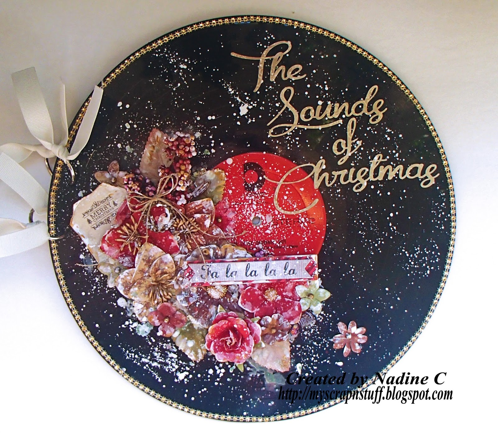 Nadine Carlier Vinyl Record Christmas Album Cover