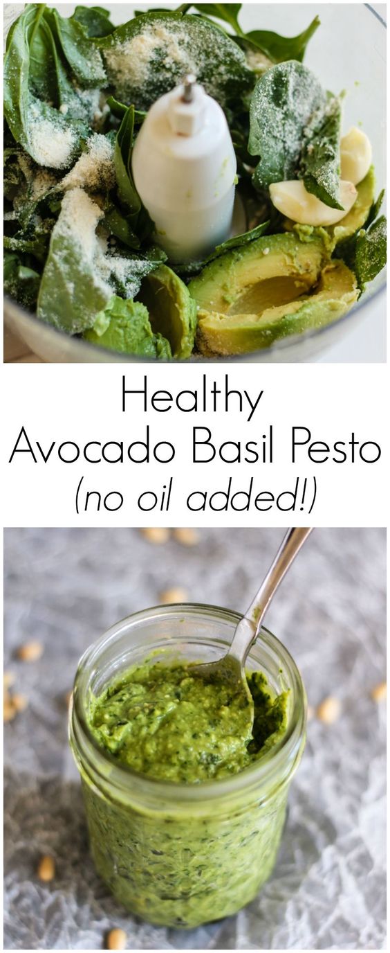 LightenedUp Creamy Avocado Basil Pesto (no oil added) My Pinterest