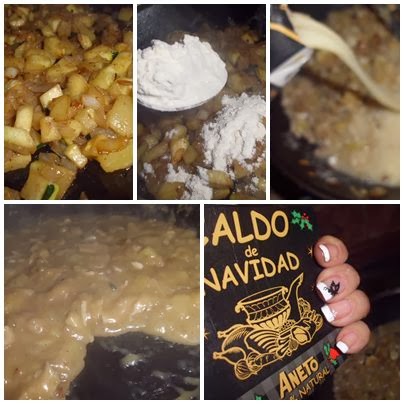 relleno para pastel de pollo paso a paso