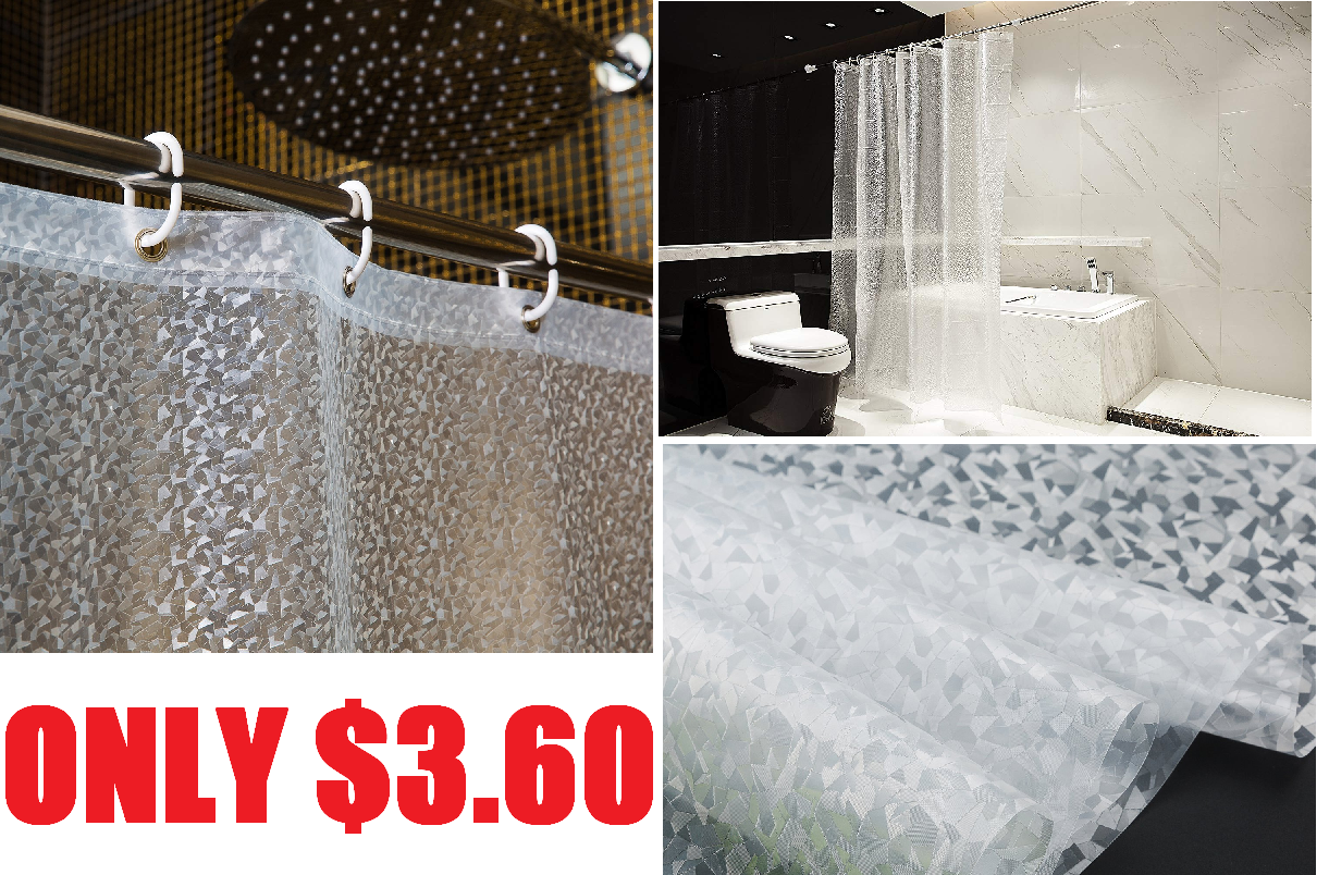 71x71 Inch Glass Design Shower Curtain 3.60 + Free Shipping With