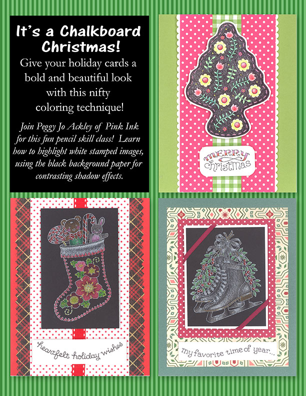 STAMP ON OVER at CRANBERRY HILL MERCANTILE Chalkboard Christmas Pink