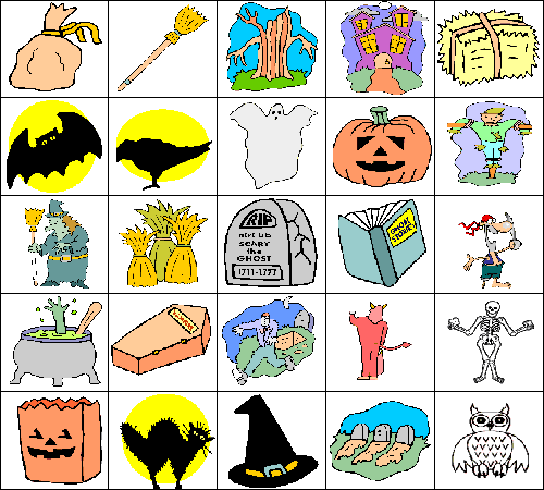 Best Printable halloween bingo cards with pictures numbers for Free ...