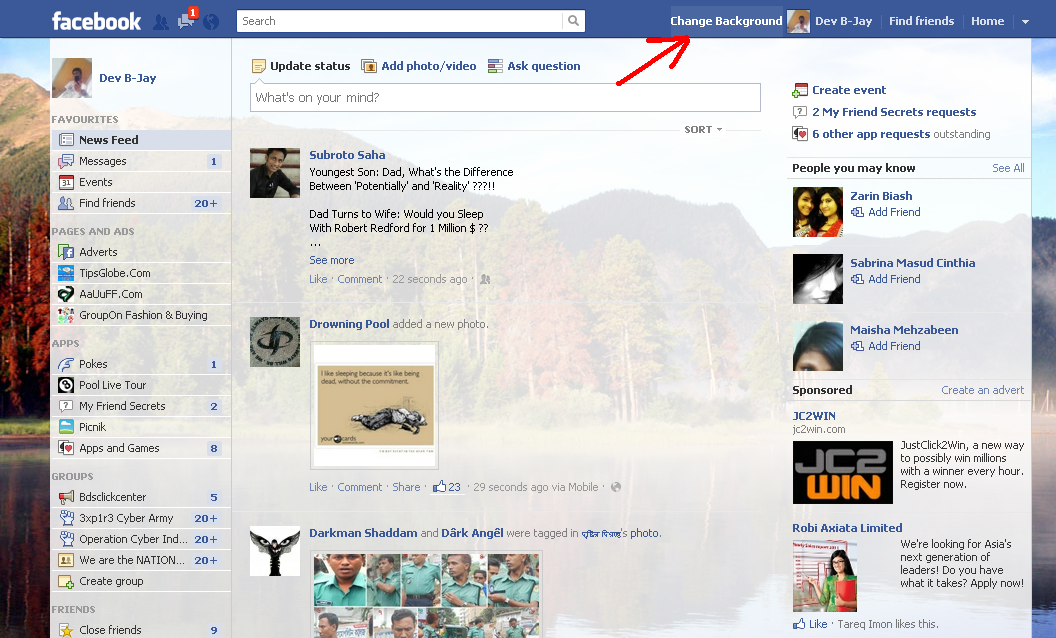 Facebook Backgrounds Change - CANAZOR
