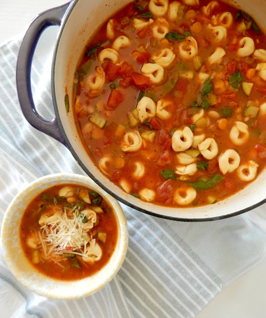 Cheese Tortellini Minestrone Soup...a delicious, healthy and hearty soup! Full of vegetables, stock, tomatoes and of course cheese tortellini. Everyone loves this winter/spring meal. Cheese Tortellini Minestrone Soup...a delicious, healthy and hearty soup! Full of vegetables, stock, tomatoes and of course cheese tortellini. Everyone loves this winter/spring meal. (sweetandsavoryfood.com)