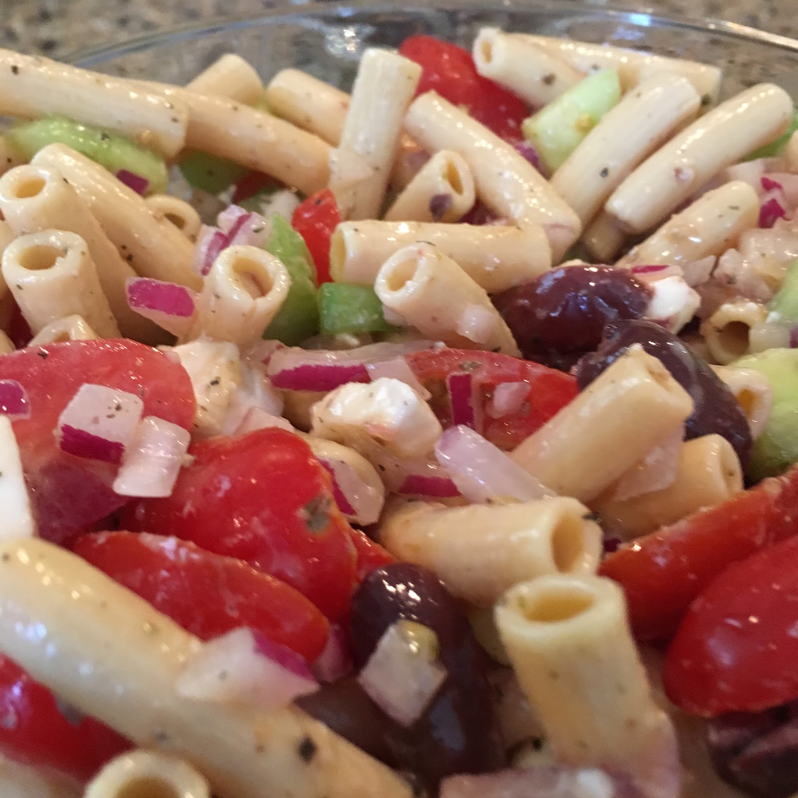 Gluten Free AZ Pasta Salad with Olives and Veggies