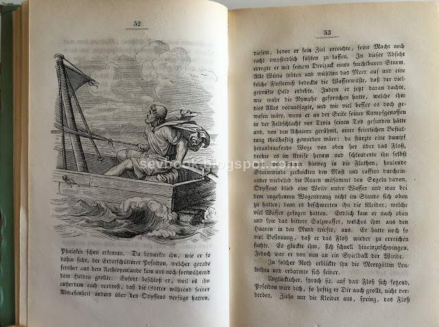 Dr. Ernst Kapp, Die Heimfahrt des Odysseus. Für die Jugend erzählt. Mit 24 Holzschnitten gezeichnet von W. Schurig, ausgeführt von H. Bürckner