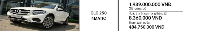 Giá xe Mercedes GLC 250 4MATIC 2017 tại Mercedes Trường Chinh