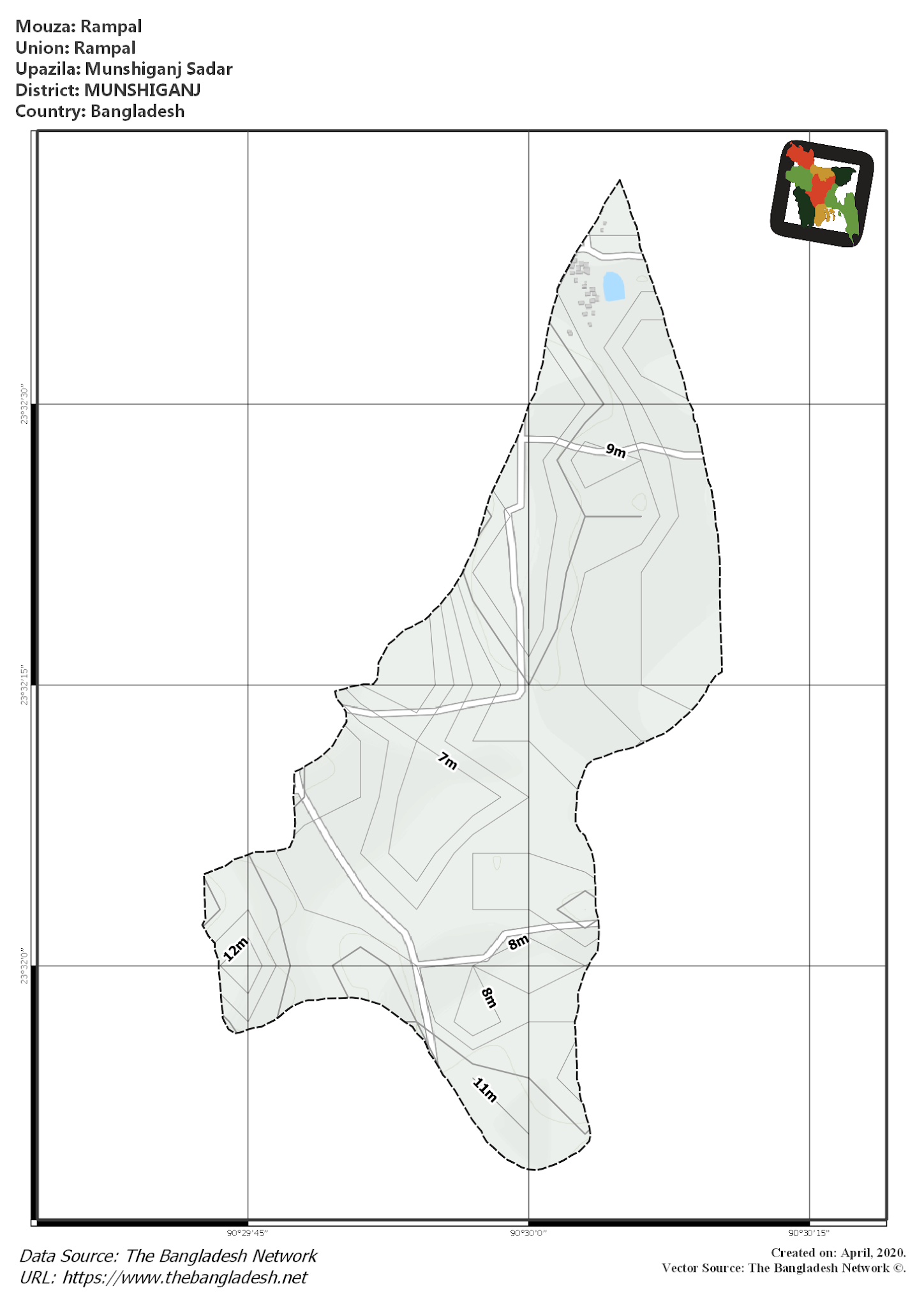 Map of Rampal Mouza of Munshiganj Sadar Upazila, MUNSHIGANJ Map of Rampal Mouza of Munshiganj Sadar Upazila, MUNSHIGANJ, Bangladesh.