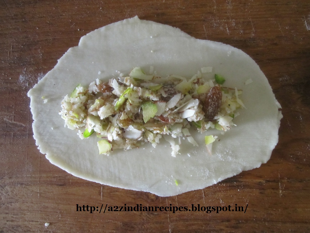 a2zindianrecipes Baked Mava Dry Fruits Karanji