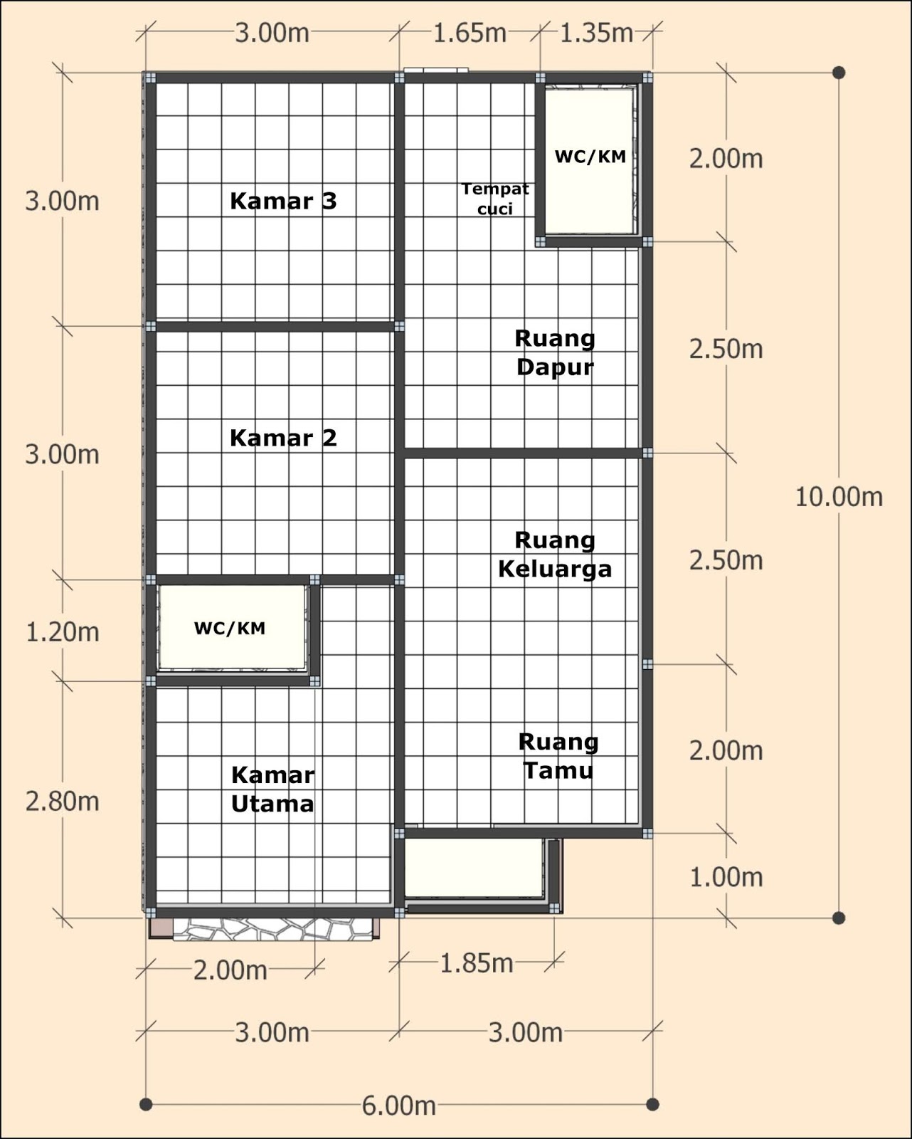 46+ Desain Rumah Ukuran 3X12 Meter Pictures | SiPeti