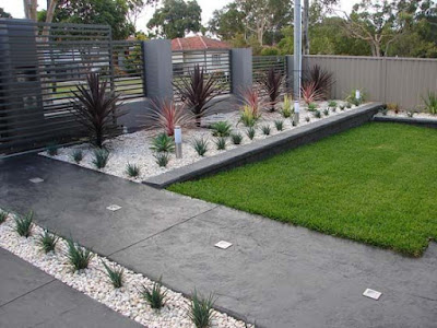 taman rumah minimalis konsep batu koral dan rumput gajah taman rumah minimalis konsep batu koral dan rumput gajah
