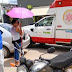 Colisão entre carro e moto deixa uma mulher ferida no centro de Barreiras