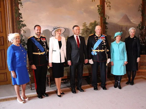 Crown Prince Haakon, Crown Princess Mette-Marit and Princess Astrid. King Harald, Queen Sonja