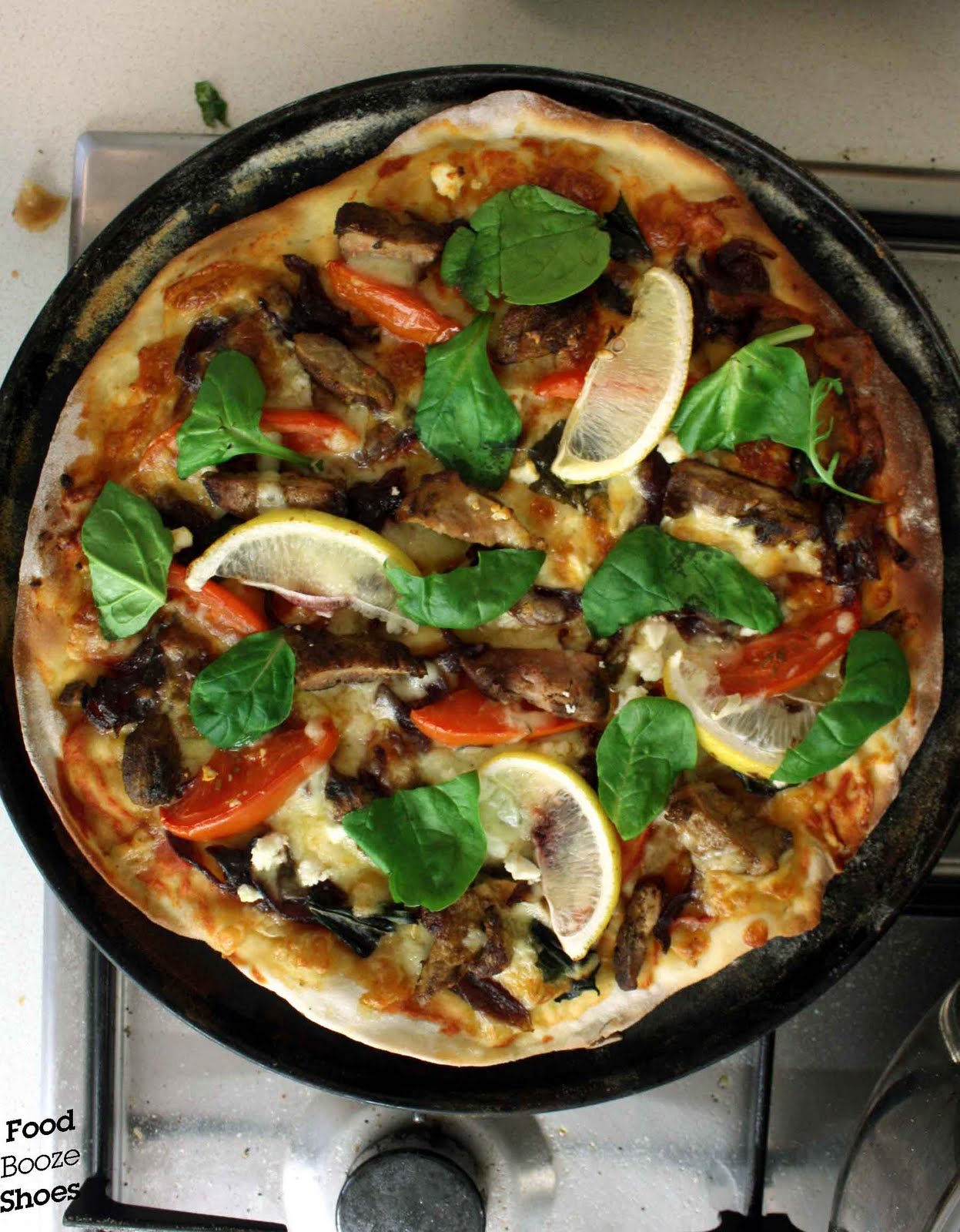 Food, booze and shoes Quail pizza are you game?