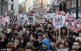 UK students protest planned university reforms