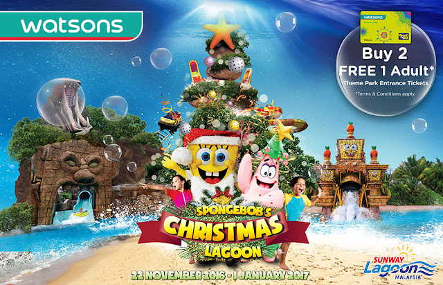 Watsons Malaysia Sunway Lagoon Theme Park Entrance Ticket Buy 2 Free 1 Promo