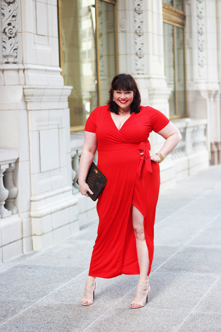 It's All About the Legs in this Forever 21 Plus Size Wrap Maxi Dress