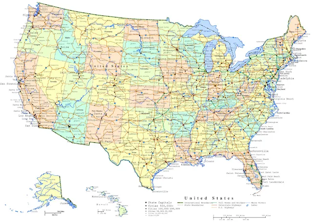 Gambar Peta Amerika Serikat 6