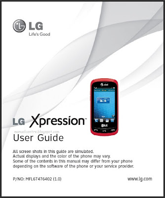 LG Xpression C395 manual 
