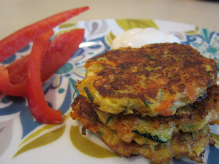 The Full Plate Blog: zucchini-carrot fritters
