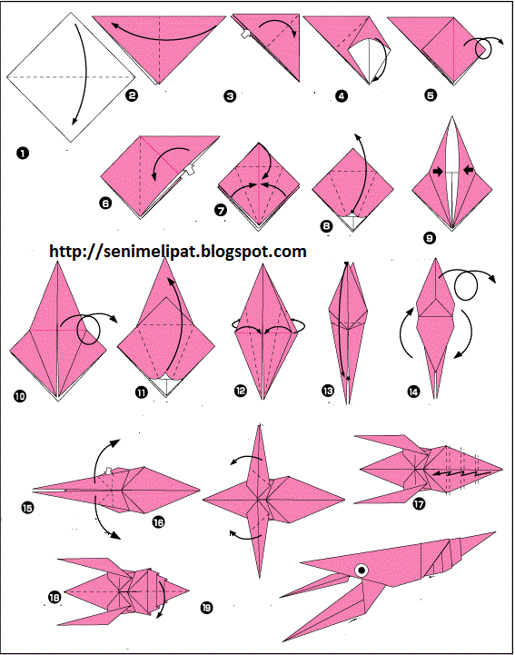  Cara  Membuat  Udang Dari  Kertas  Lipat  Origami Seni Melipat