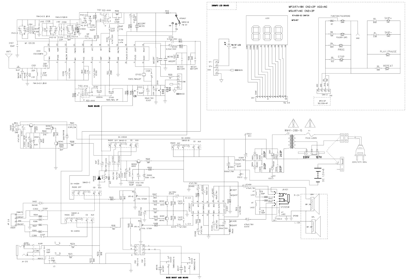 Electro help: PHILCO PH91 - SCHEMATIC DIAGRAM [Circuit Diagram] - ICs