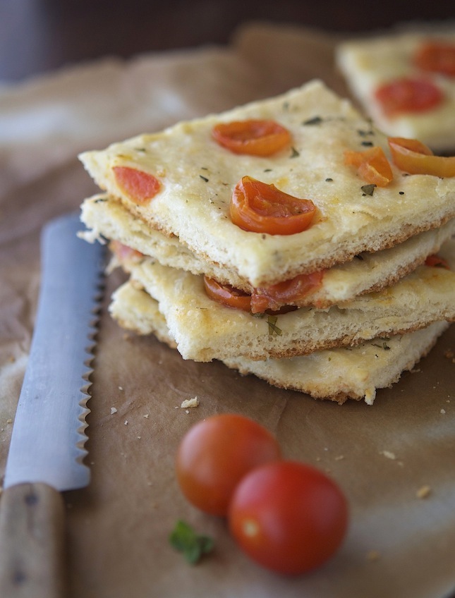 Whole Wheat Focaccia With Cherry Tomatoes and Oregano