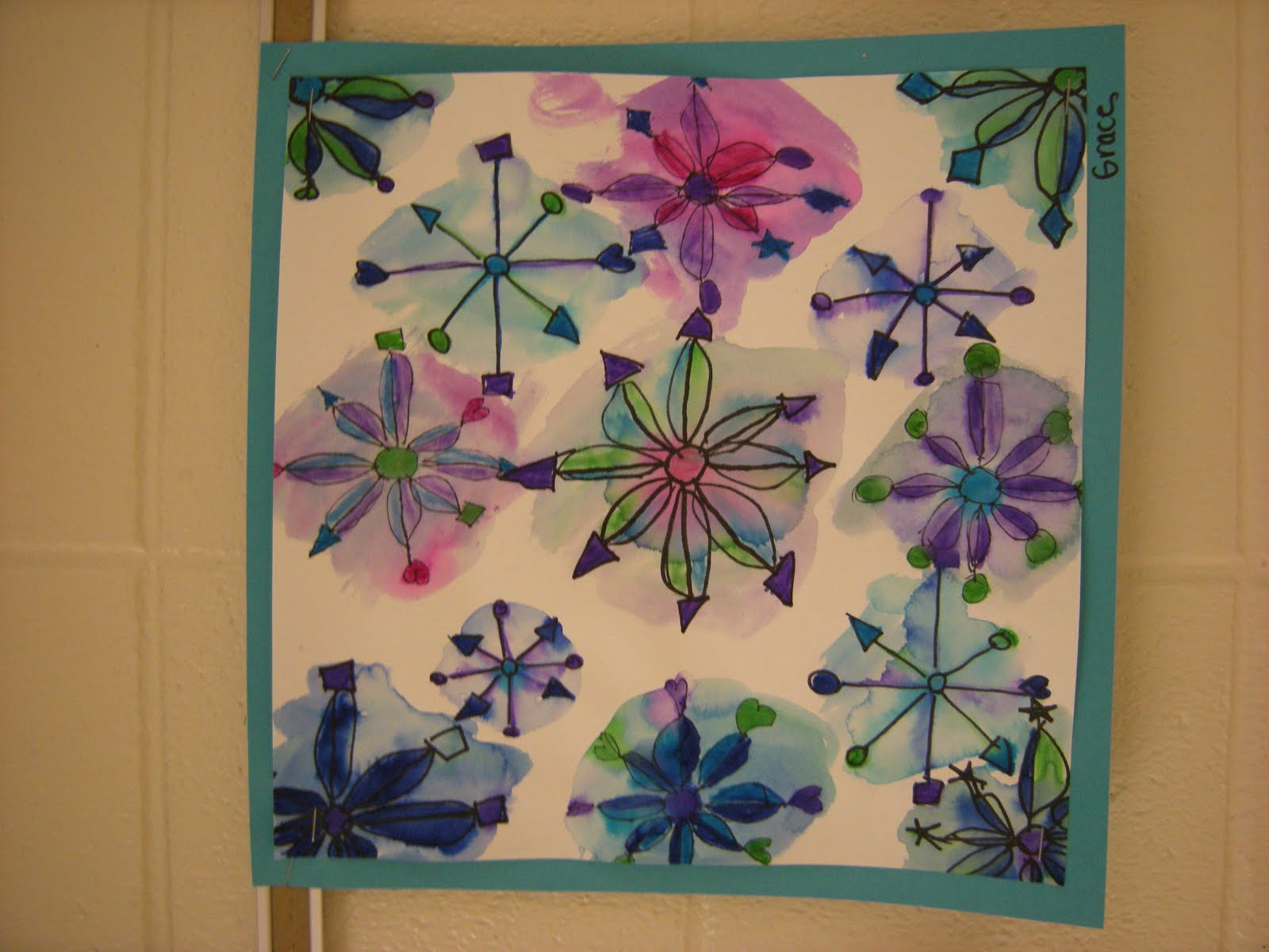 WHAT'S HAPPENING IN THE ART ROOM??: 1st Grade: Snowflakes