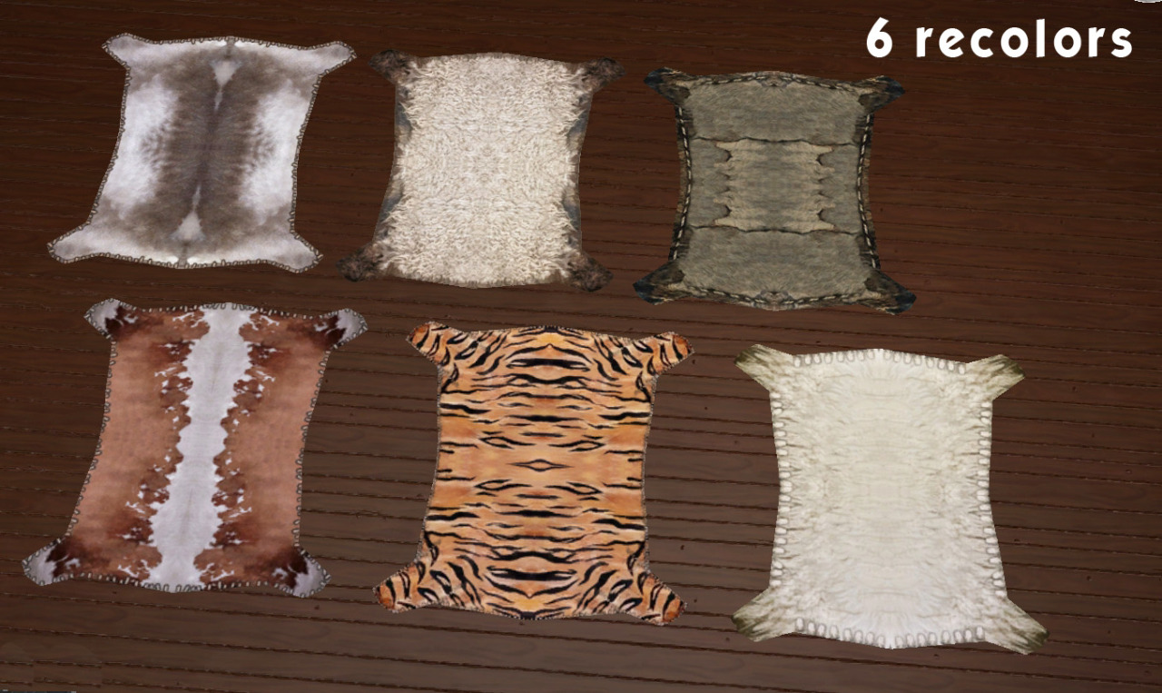 Sims Castaway Animal Skin Rugs by Historical Sims Life Sims Find CC