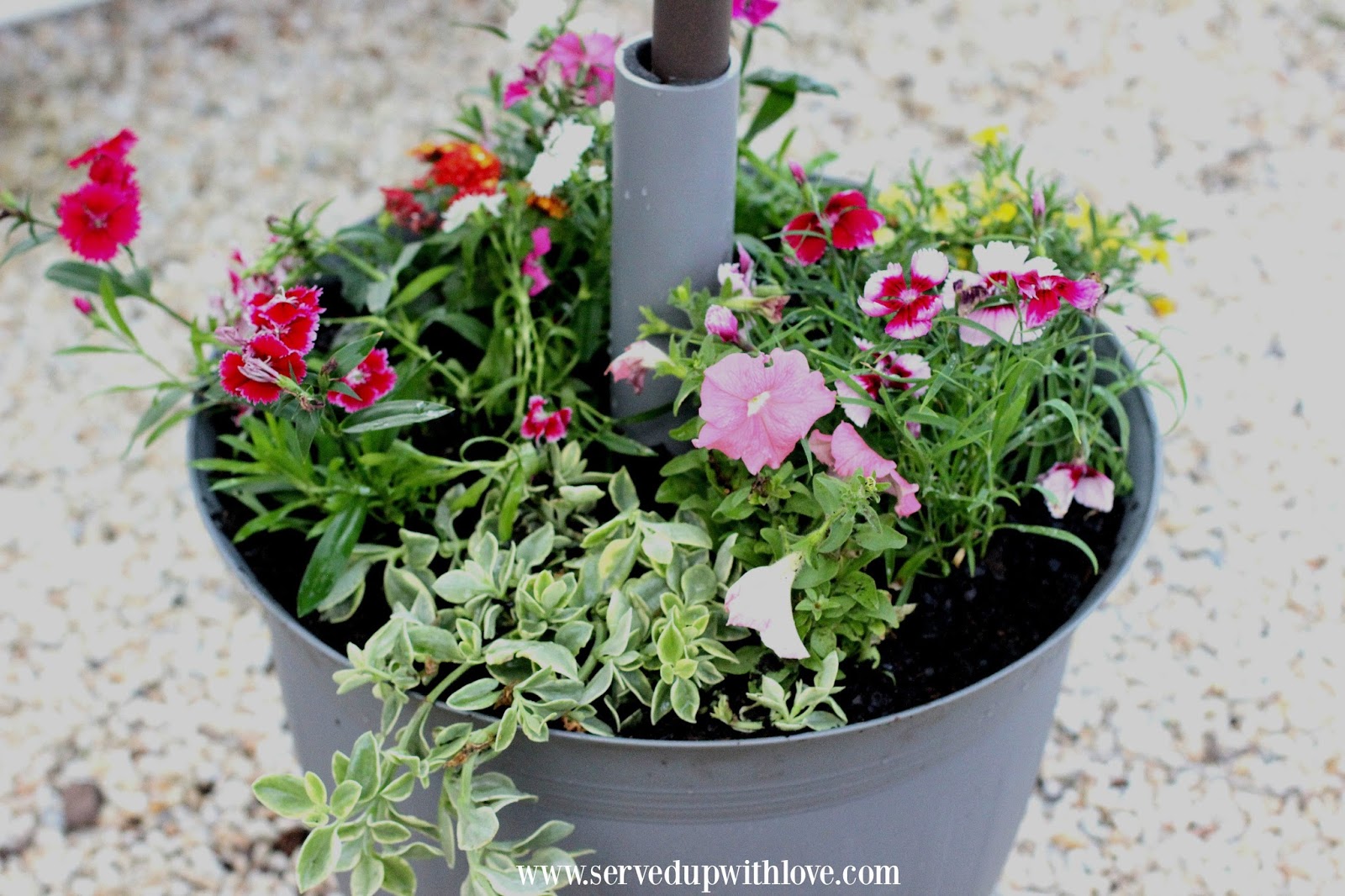 Served Up With Love DIY Umbrella Stand & Planter