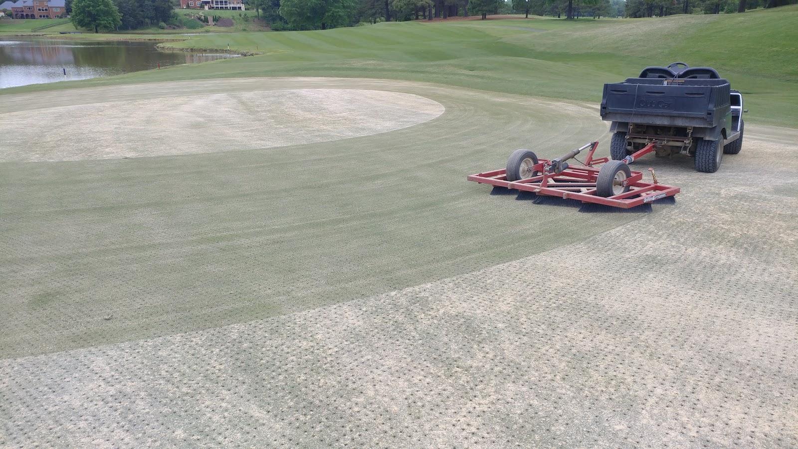 Sabot greens aeration and some updated Golf Course Care guidelines