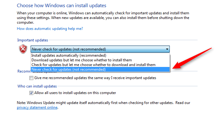 Import updater. Check for updates. Do not check for updates. Last check for updates not expired, code: 120300.