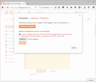 Blogger Back up or Restore Blogger Back up or Restore
