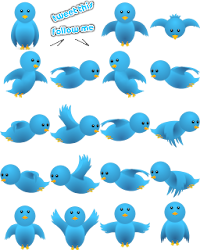 bird flying animated dashing blogger