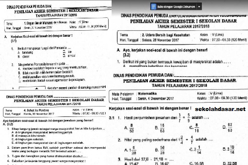 Download Soal Matematika Kelas 5 Semester 1 Dan Kunci Jawaban 2019 Background
