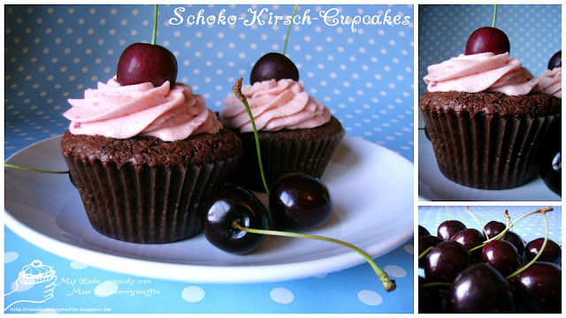 Schoko-Kirsch-Cupcakes