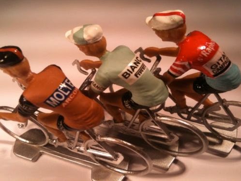 plastic cycling figures