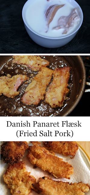Enjoy this very salty fried Danish recipe: Panaret Flæsk: Fried or Breaded Salt Pork! Some people call it Streak-o-lean, too.