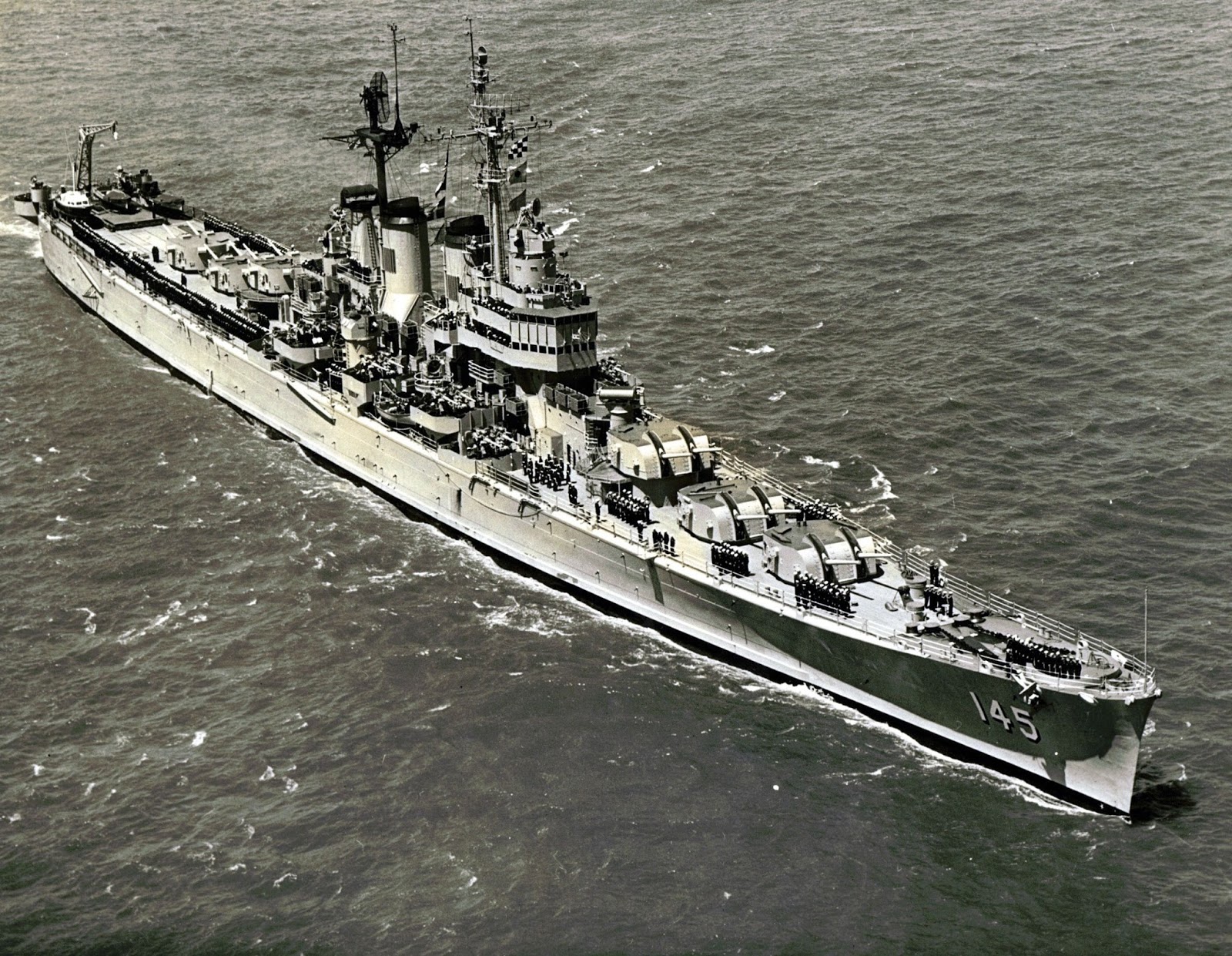 1/1200 USN USS CL-44 Light Cruiser USS Worcester 3D Printed Gray 