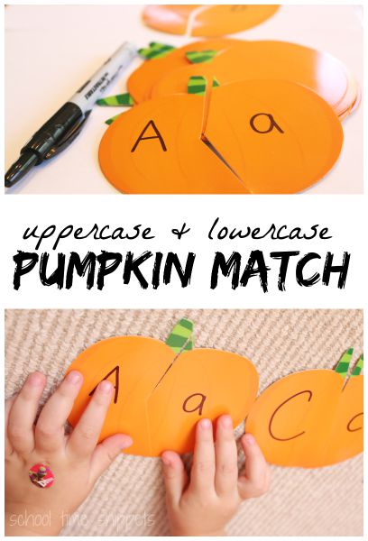 preschool pumpkin alphabet puzzles