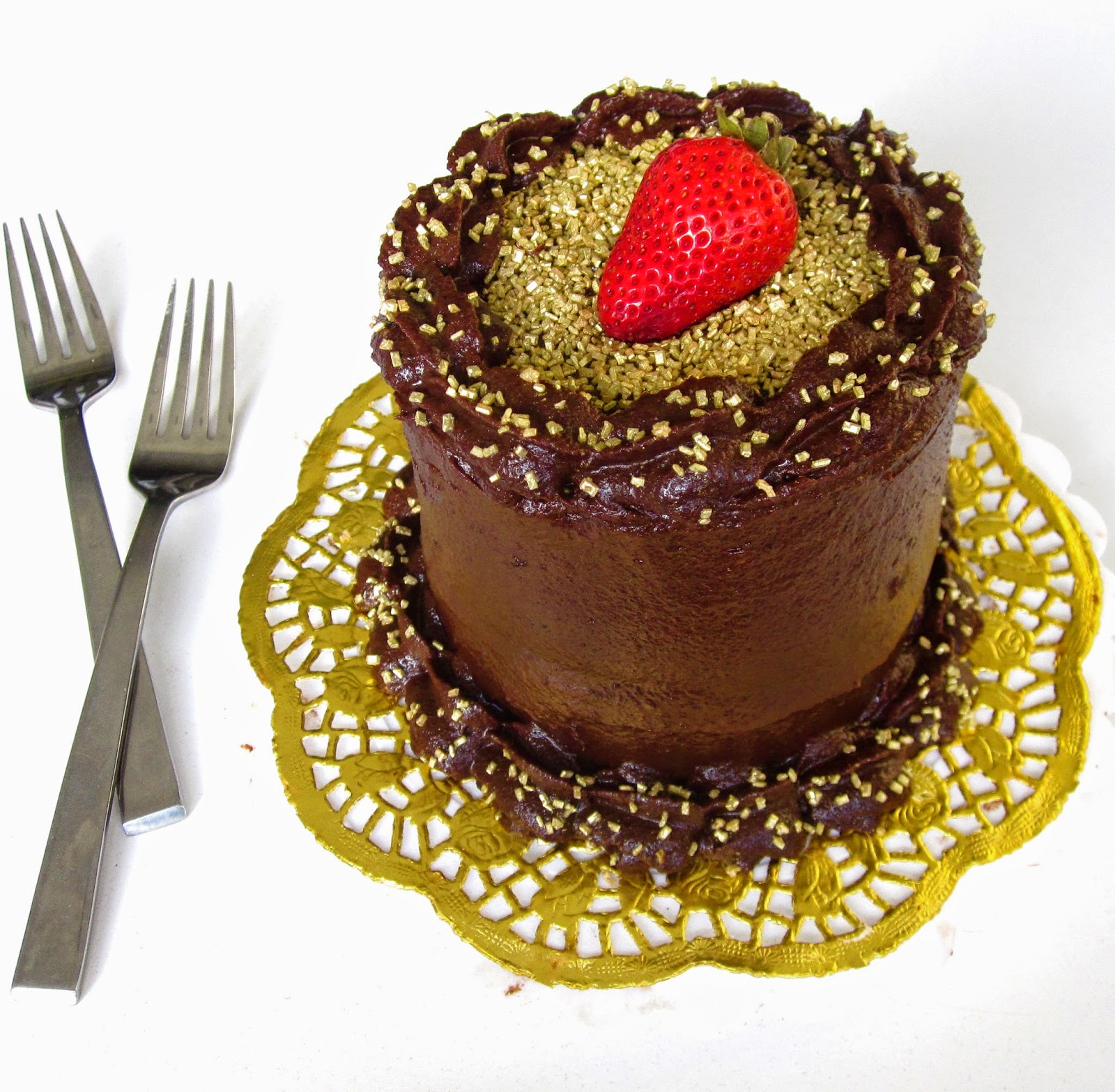 Mini 4Inch Double Chocolate Layer Cake For Two The Lindsay Ann