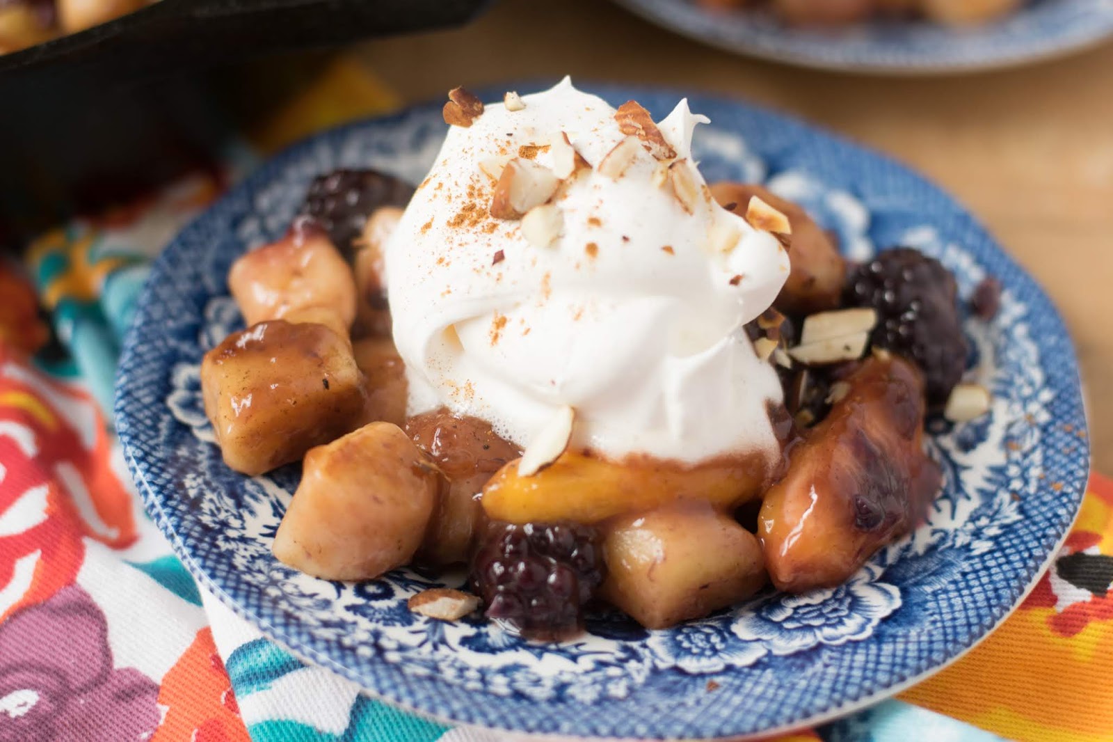 Blackberry & Peach Skillet Dumpling Cobbler Recipe The Kitchen Wife