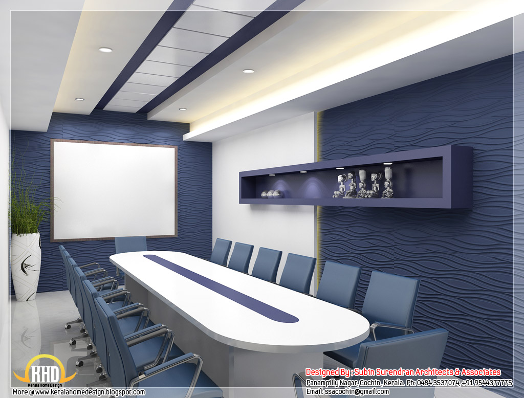 Beautiful 3D interior office designs - Kerala home design and floor ...