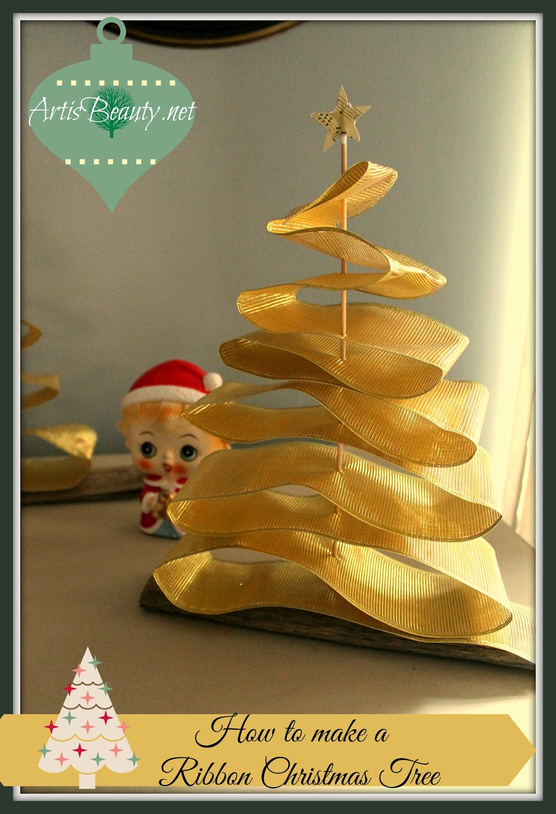 ART IS BEAUTY How to Make a RIBBON Christmas Tree