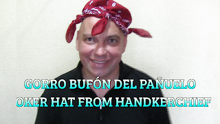 Gorro bufón del pañuelo, CHAPEAUGRAPHY, Joker hat from handkerchief