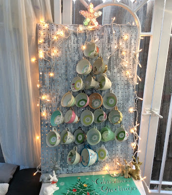 24 cups of tea Christmas countdown calendar, stefanie girard, recycled tea cups