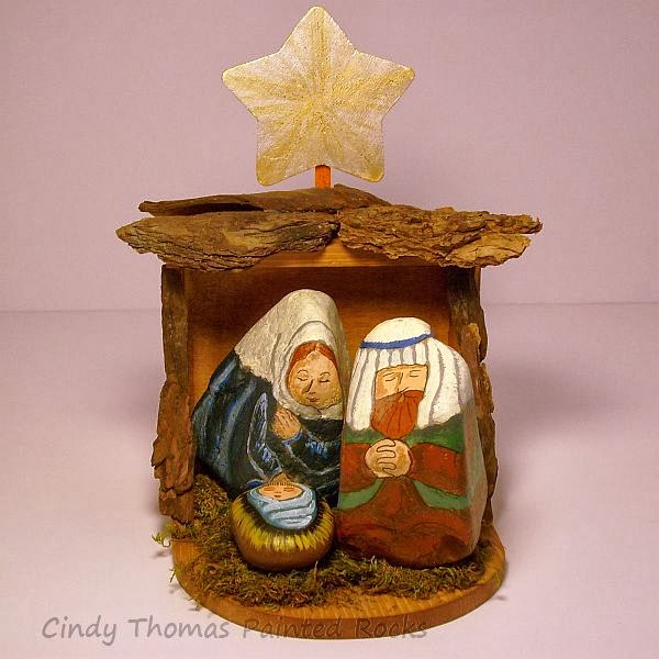 Painting Rock & Stone Animals, Nativity Sets & More DIY Stable for